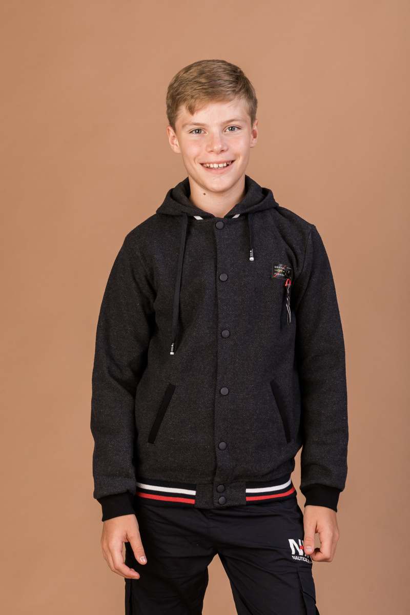 Бомбер с капюшоном для мальчиков 12074 